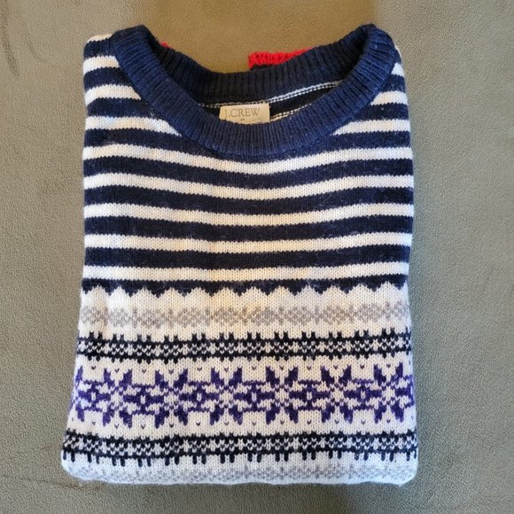J. Crew Factory wool-blend fair isle sweater size XS - Picture 10 of 10